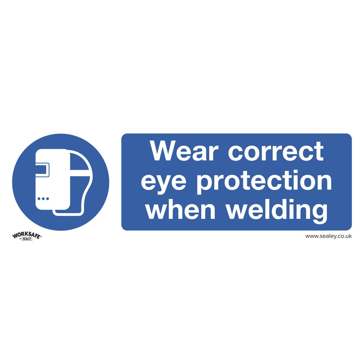 Mandatory Safety Sign Wear Eye Protection When Welding Self-Adhesive Vinyl - SS54V1