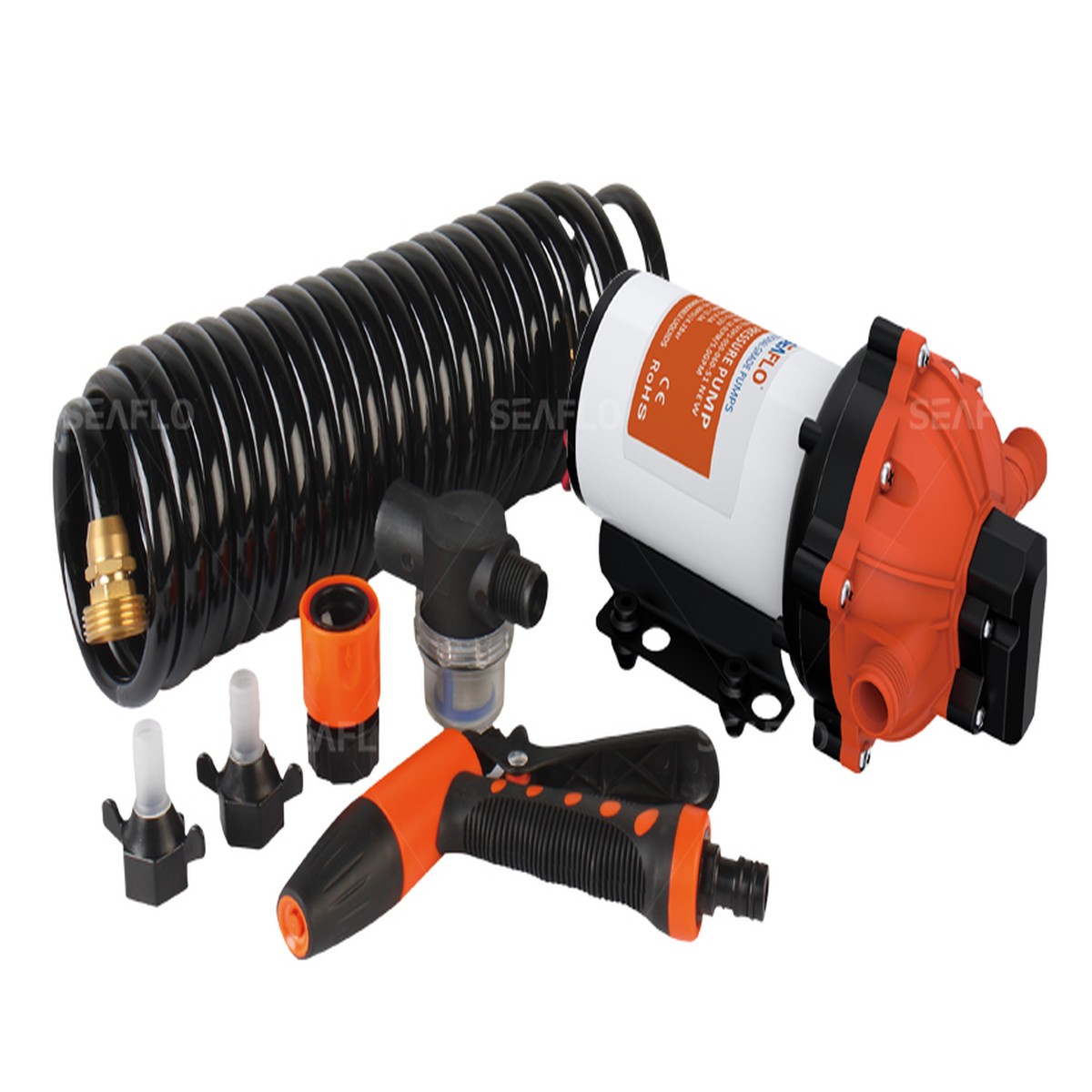 SeaFlo 12 Volt Extreme Washdown Pump Kit High Pressure Cleaning