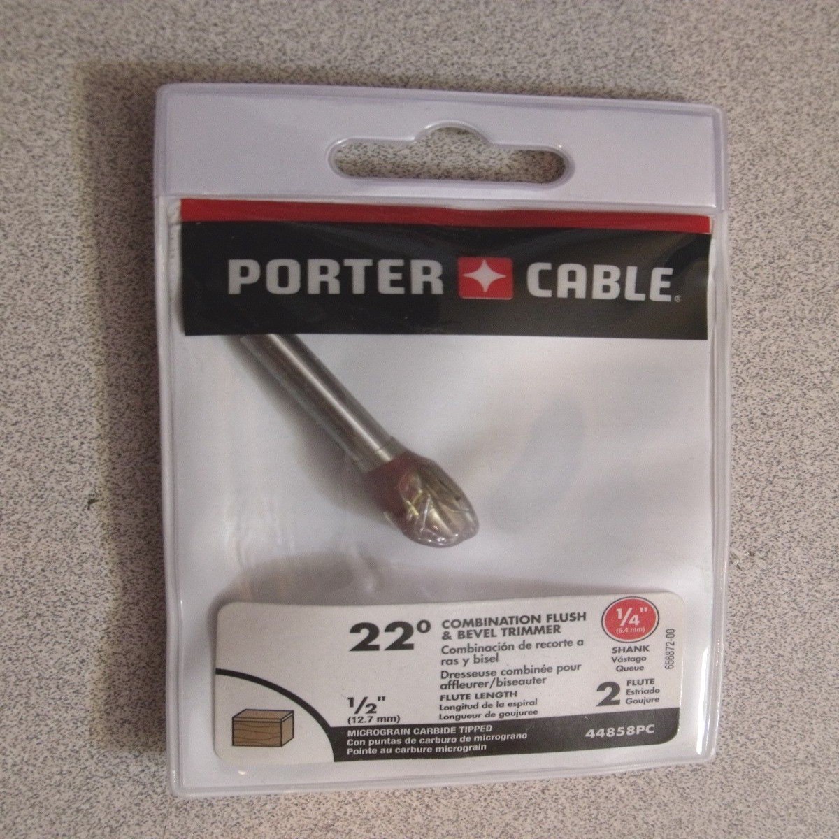 Porter Cable 44858PC 1/4" Combination Flush and 22 Bevel Cutting