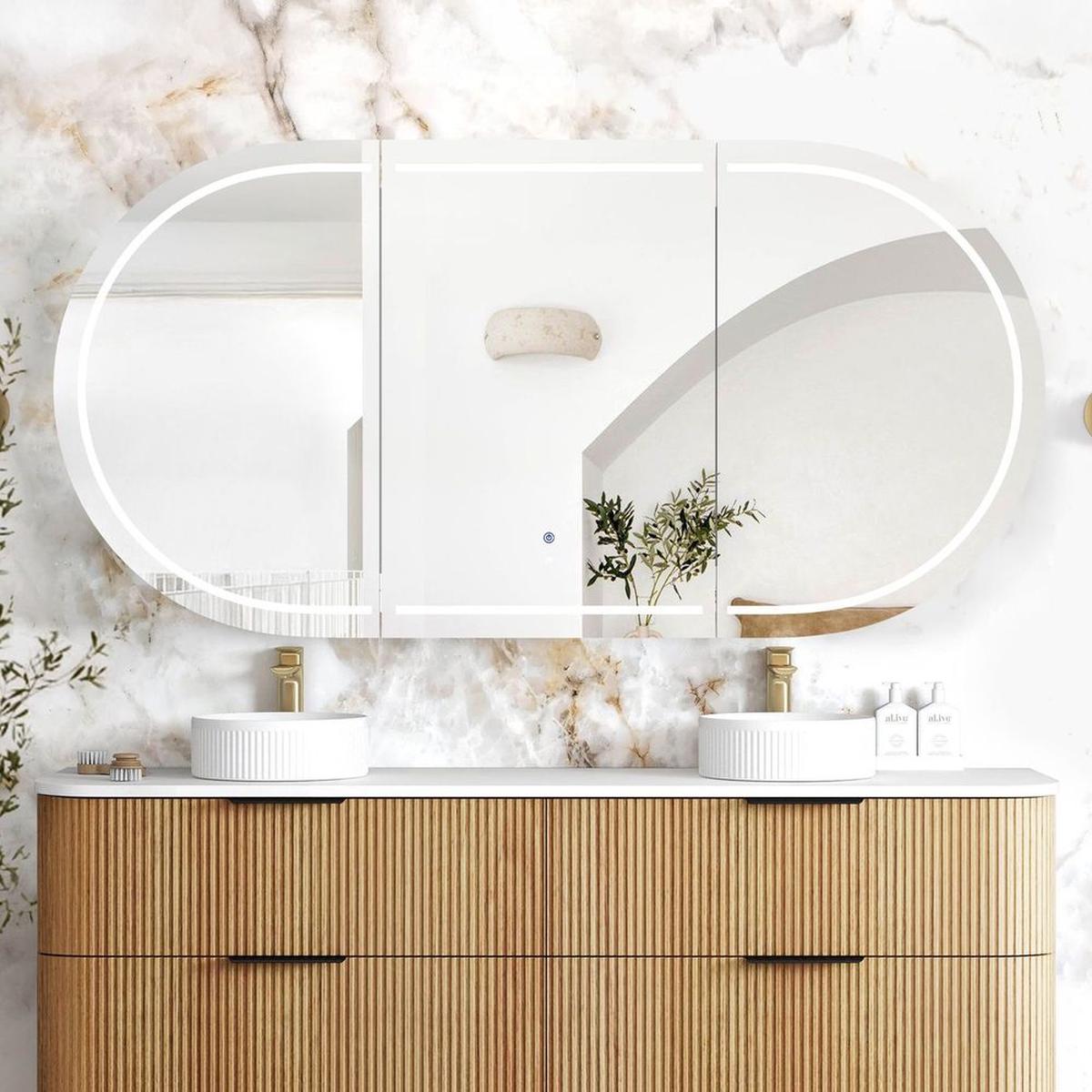 Otti Bondi LED 1800x900mm Premium Edition Shaving Cabinet Woodland Oak