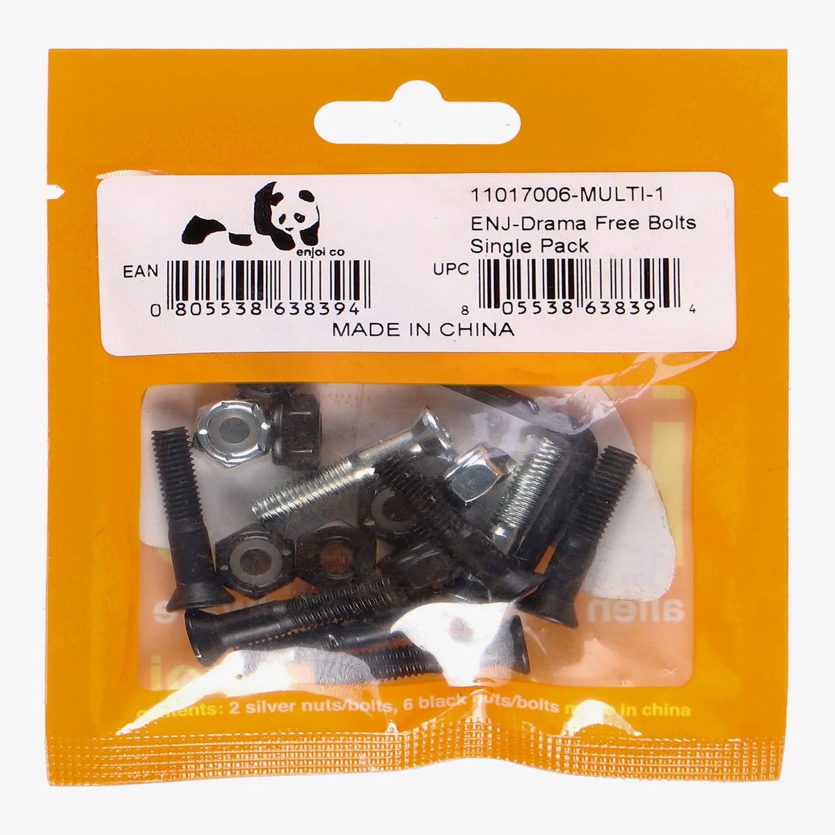 Enjoi Drama Free Bolts Phillips/Allen 1" Skateboard Truck Mounting Hardware