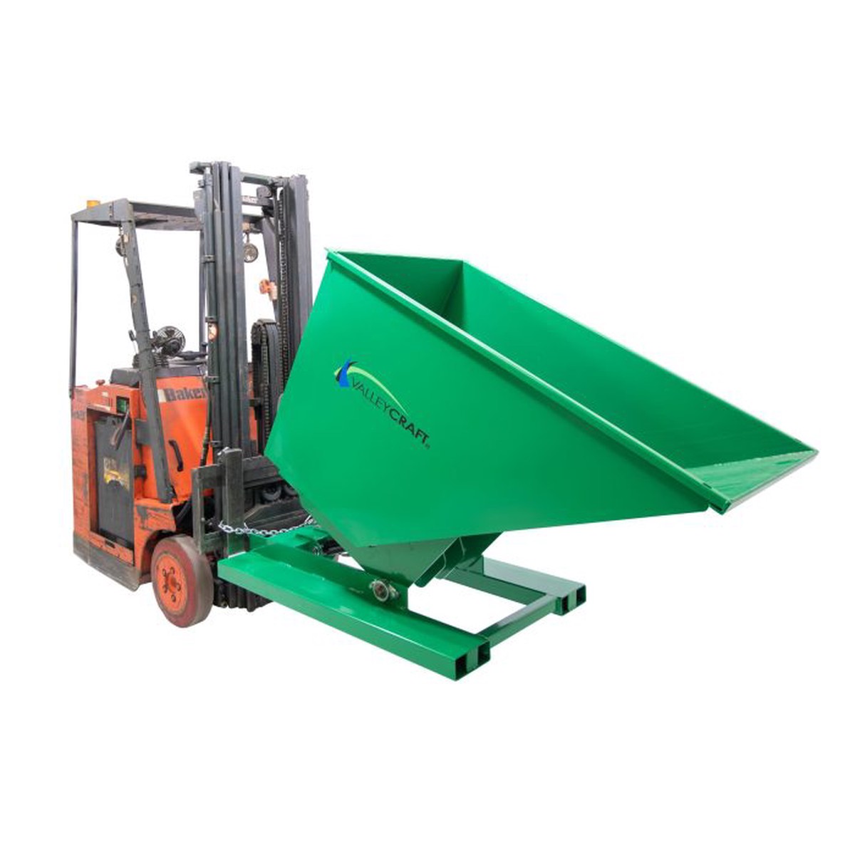 Valley Craft Powered Self-Dumping Hopper - Forklift Powered, 1 yd, 2000 lb. Capacity