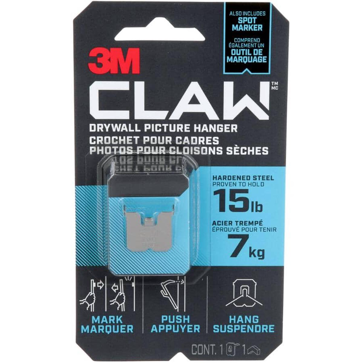 CLAW Drywall Picture Hanger 8211 15 lb