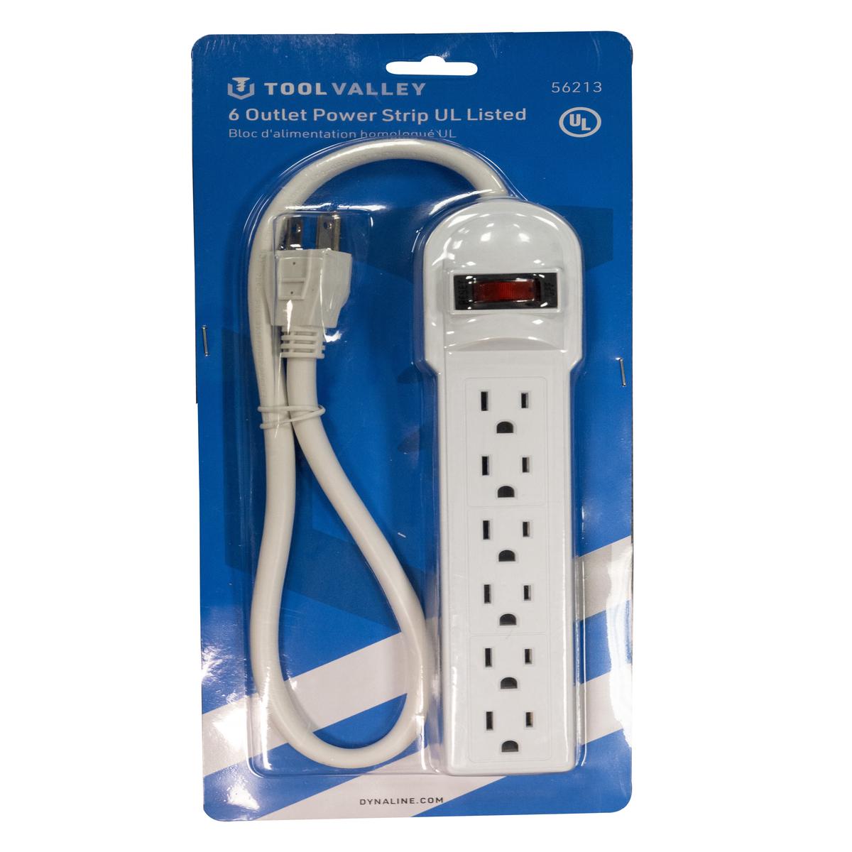 56213, 6 OUTLET POWER STRIP UL LISTED