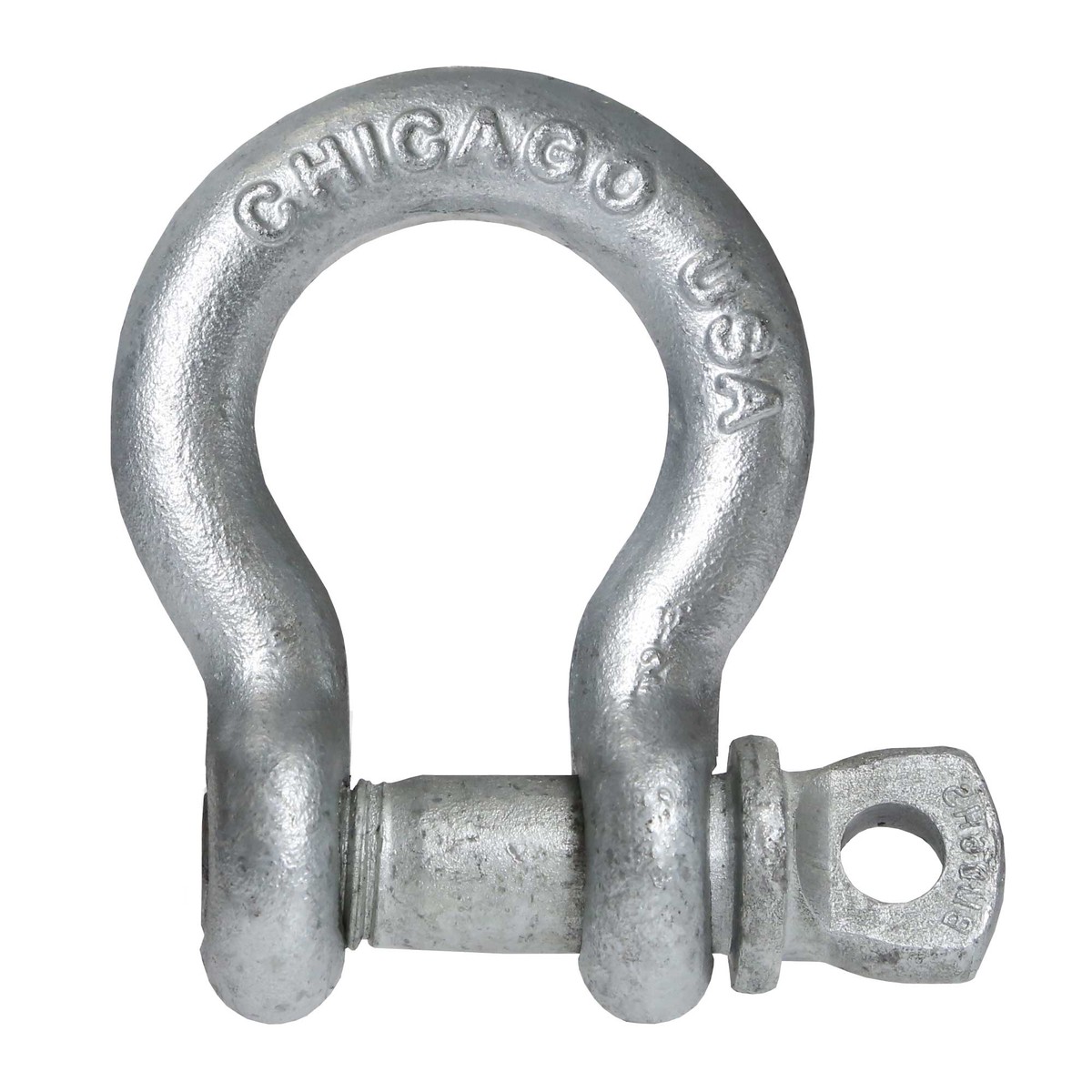 Screw Pin Anchor Shackle - Chicago Hardware - 7/16" Galvanized Steel - 1.5 Ton