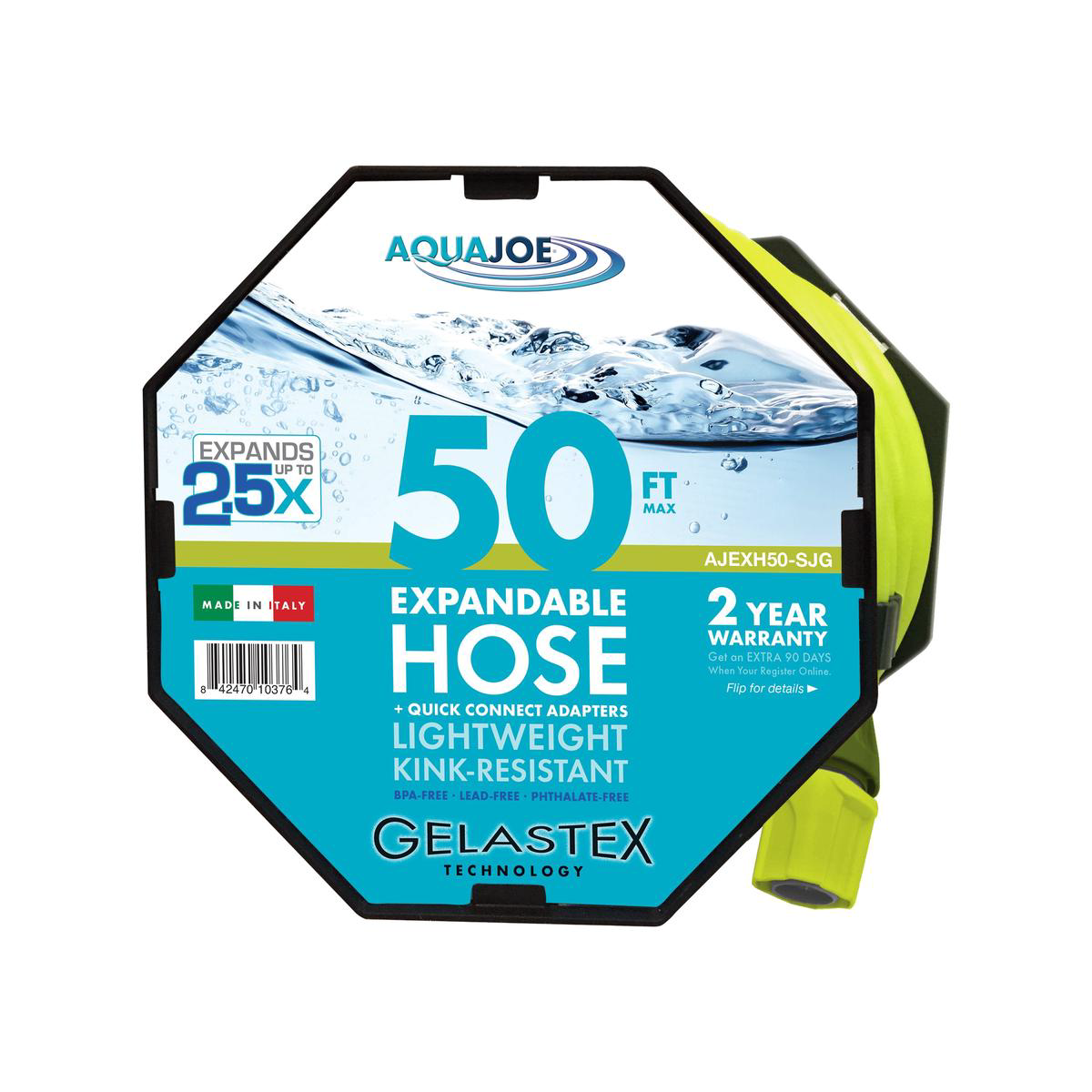 Sun Joe AJEXH50-SJG-RM Expandable Lightweight Kink-Free Hose 50-Foot Quick Connectors (Certified Refurbished)