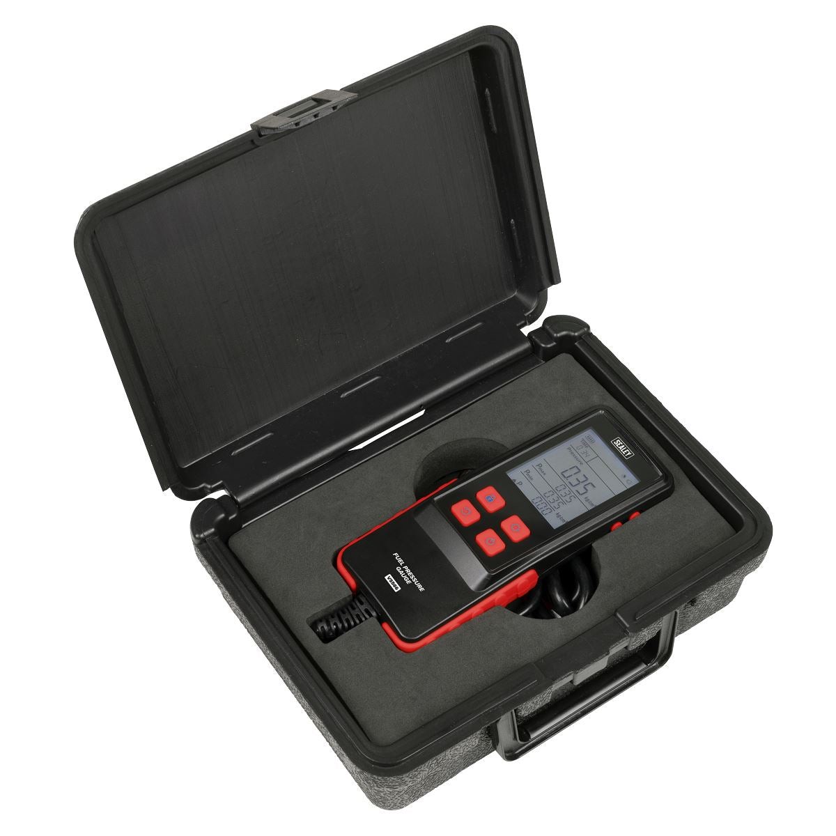 Sealey Digital Fuel Injection Pressure Tester Test Kit for GDI Fuel Circuits 6pc VS566