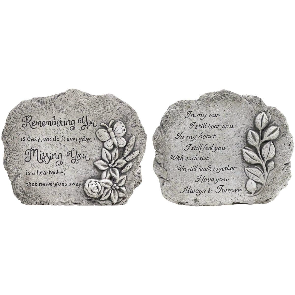 Alpine 5 In H Cement Inspirational Garden Stone Plaque