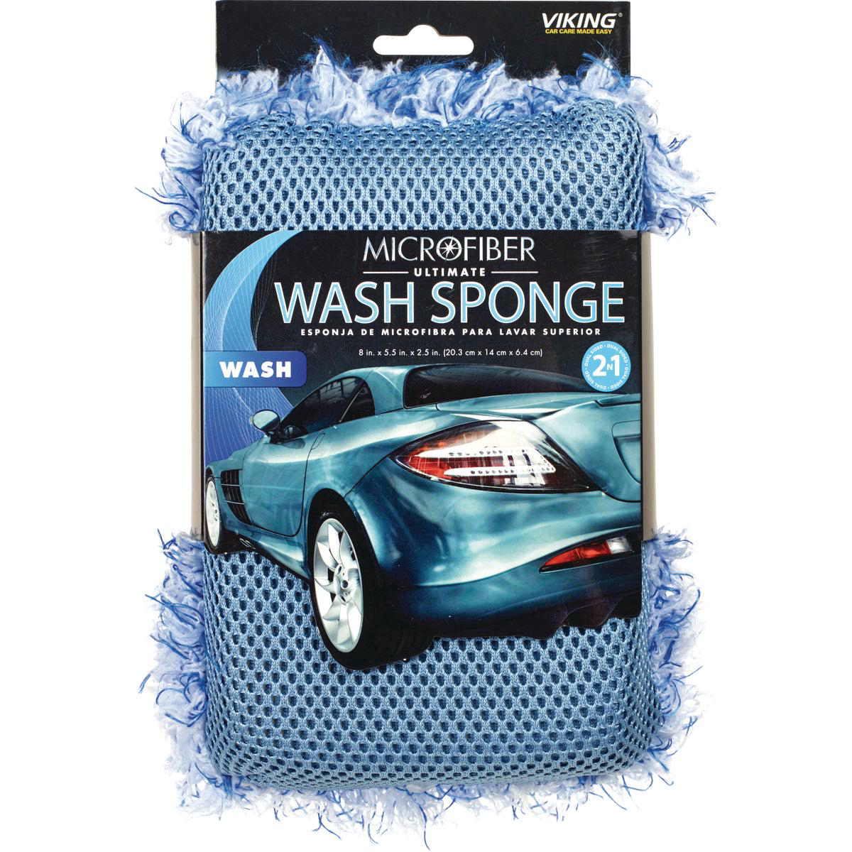 Viking 5-12 In W x 8 In L x 2-12 In D 2N1 Ultimate Car Wash Sponge