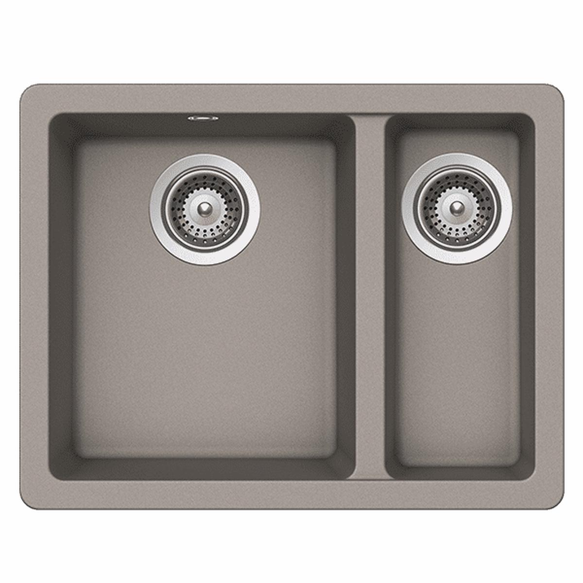 Schock Quadro One And 1/3 Bowl Concrete Grey