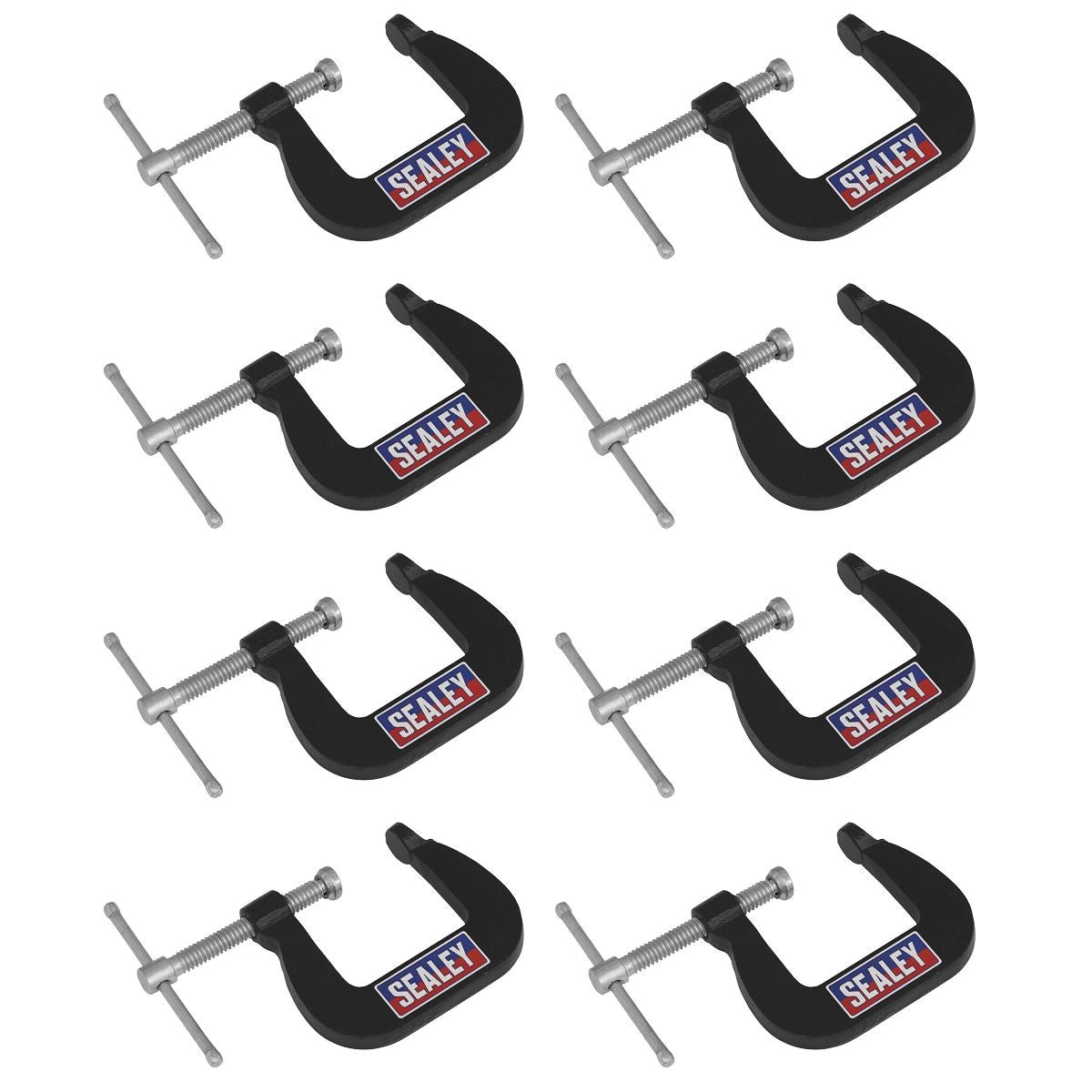 Sealey Junior C-Clamp 8pc Set - 28mm x 28mm GCC05