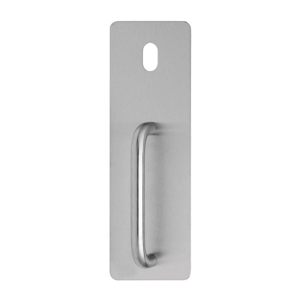 Lockwood 214 Exterior Plate With 201 Cylinder Hole and P2 Pull Handle Stainless Steel 21425NC/P2SS