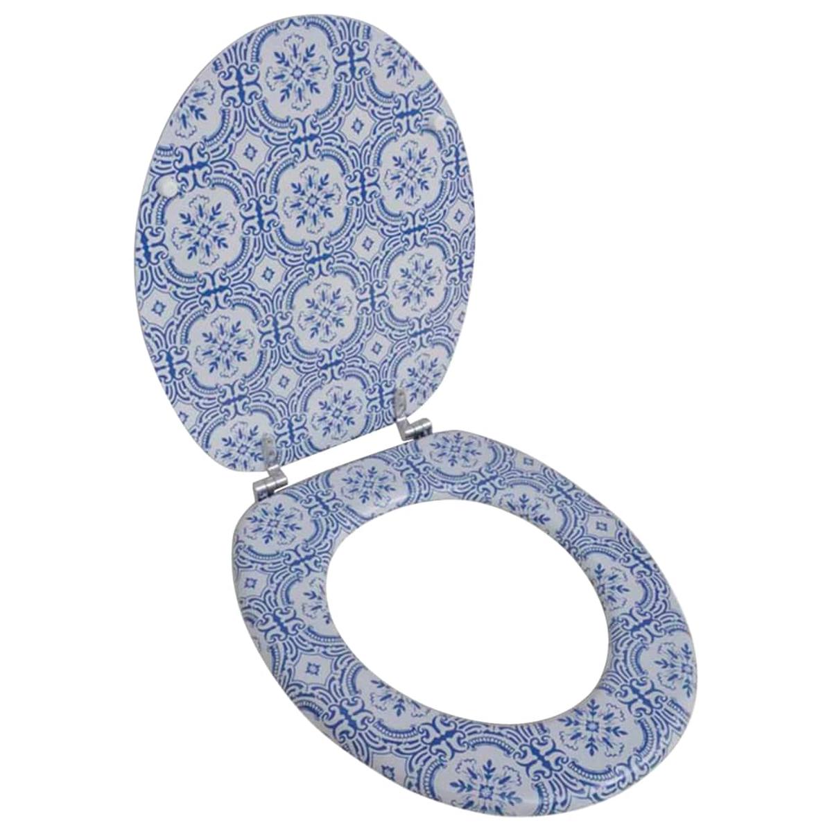 Berkfield Toilet Seat with MDF Lid Porcelain Design