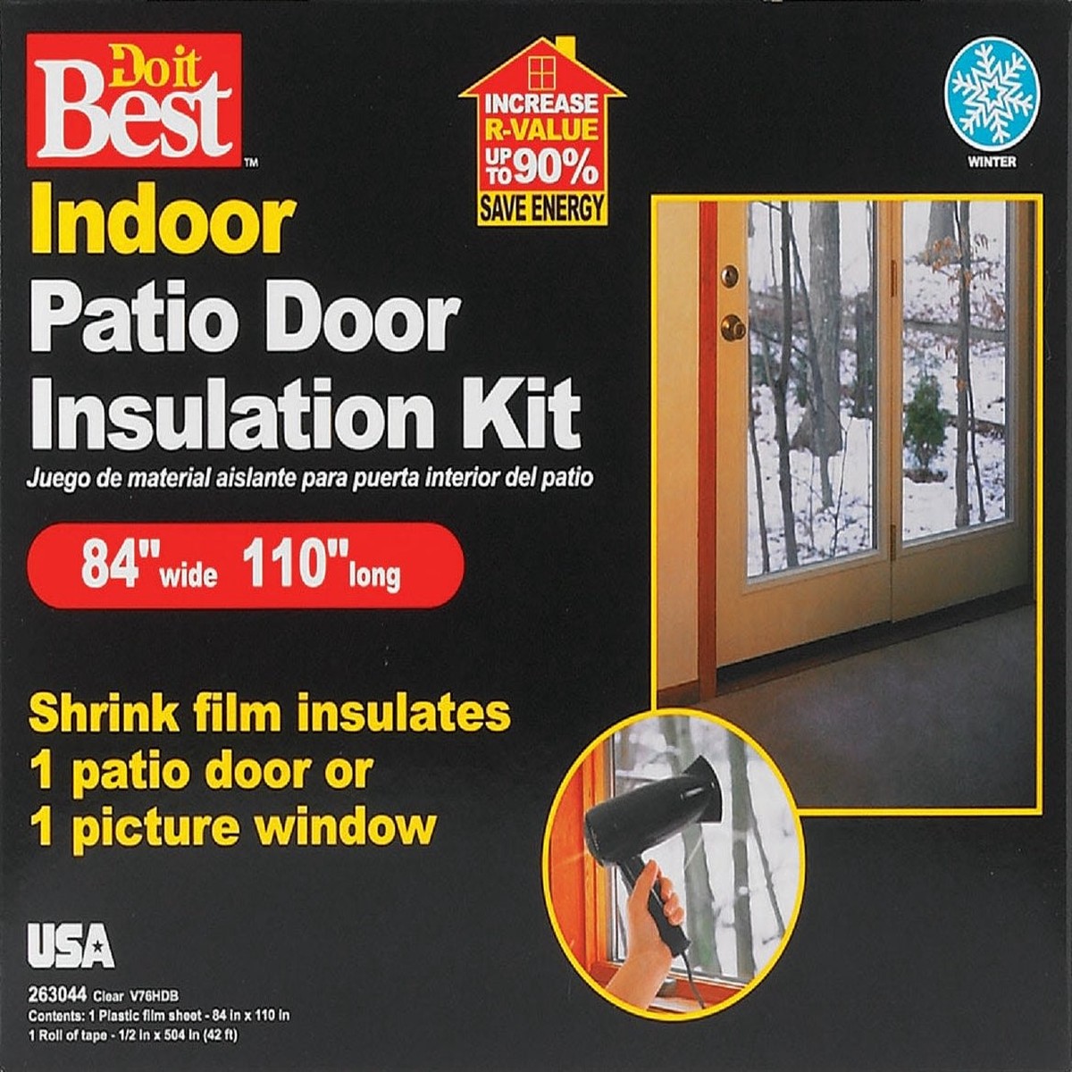 Do it Best Indoor Shrink Film Window Kit 84 x 110 in