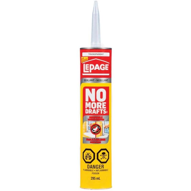 No More Drafts Removeable Weather Stripping - Transparent, 295 ml