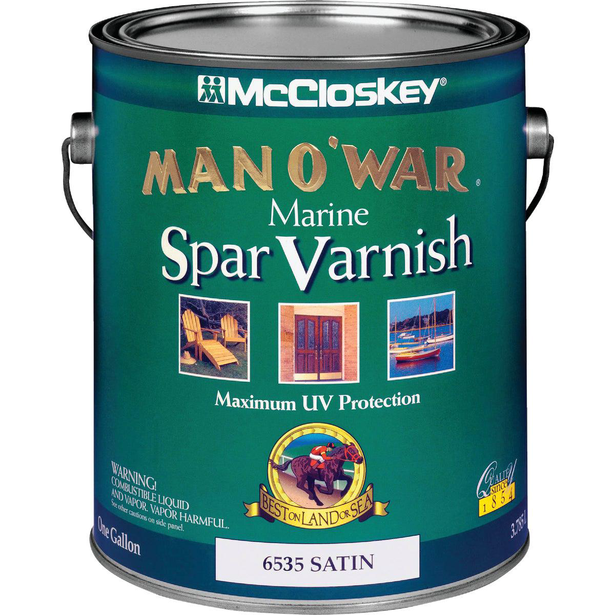 McCloskey Man O8217War Satin Low VOC Marine Spar Interior 038 Exterior Varnish Gallon