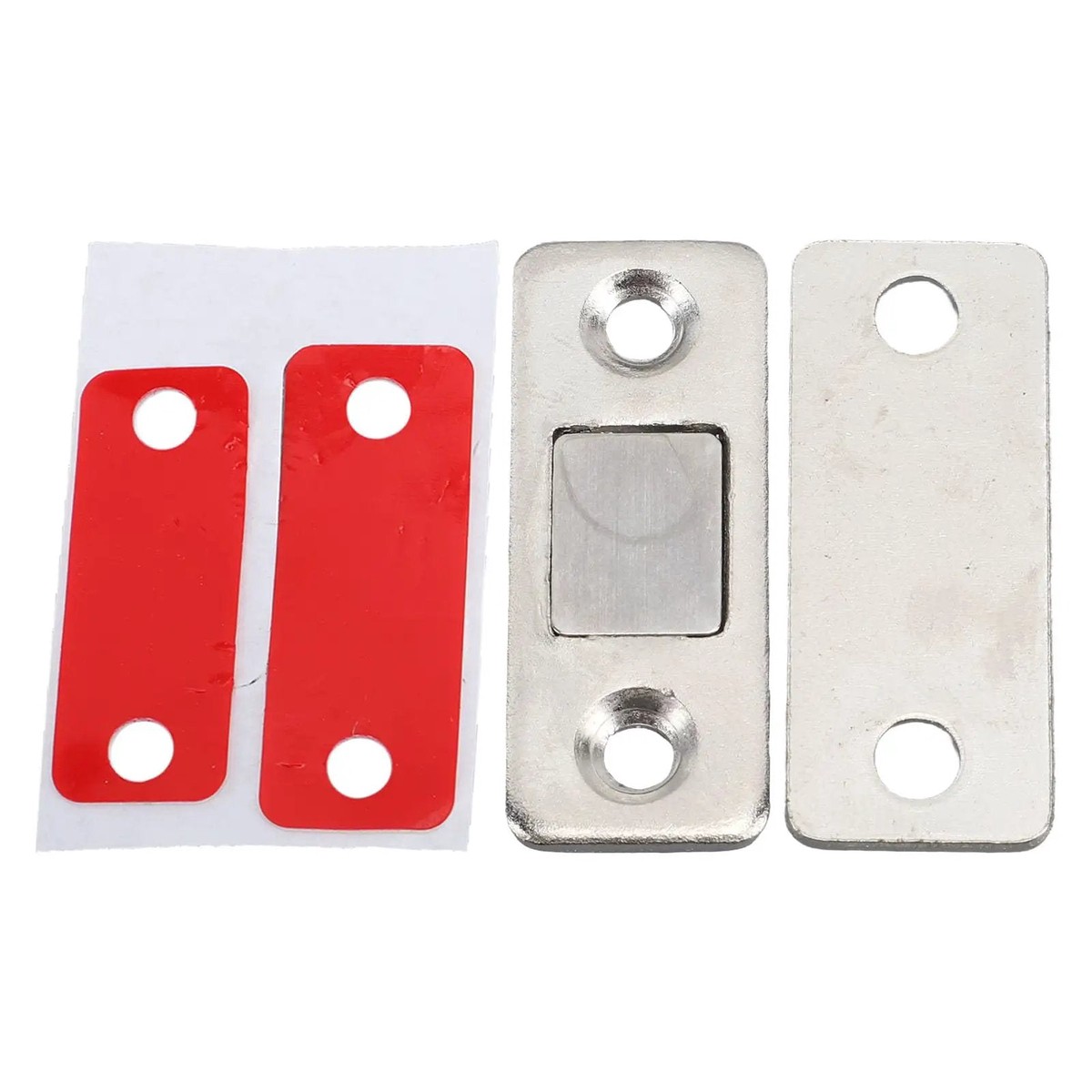8 Pack Magnetic Door Catch And Cabinet Latch Ultra Thin Stainless Steel With Strong Hold Adhesive Mount Two Way Installation For Kitchen Cabinets Drawers And Wardrobes