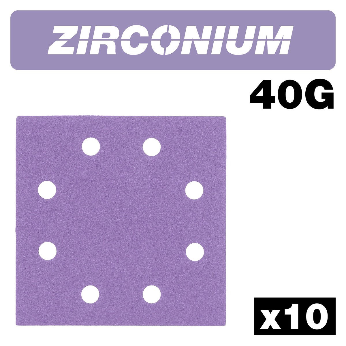 Trend Tools AB/QTR/40Z Zirconium 1/4 Sheet Sanding Sheet 10Pc 114Mm X 110Mm 40 Grit