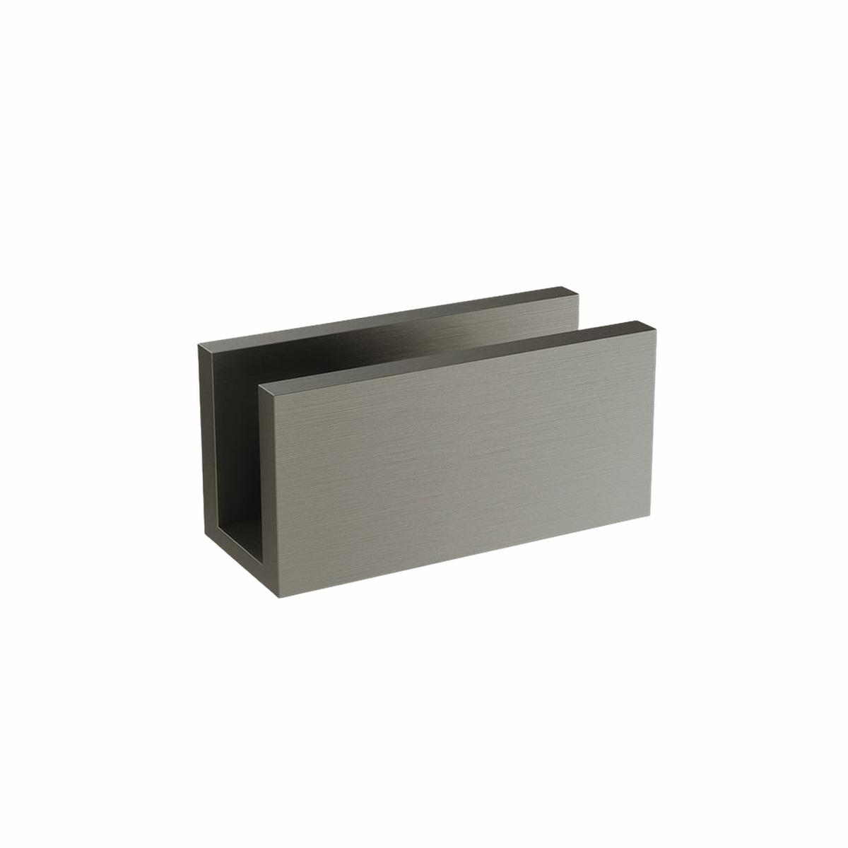 Meir Glass Fixing U Bracket Shadow Gunmetal