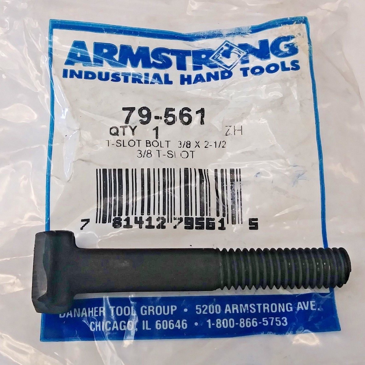 Armstrong 79-561 T-Slot Bolt 3/8" x 2-1/2" USA