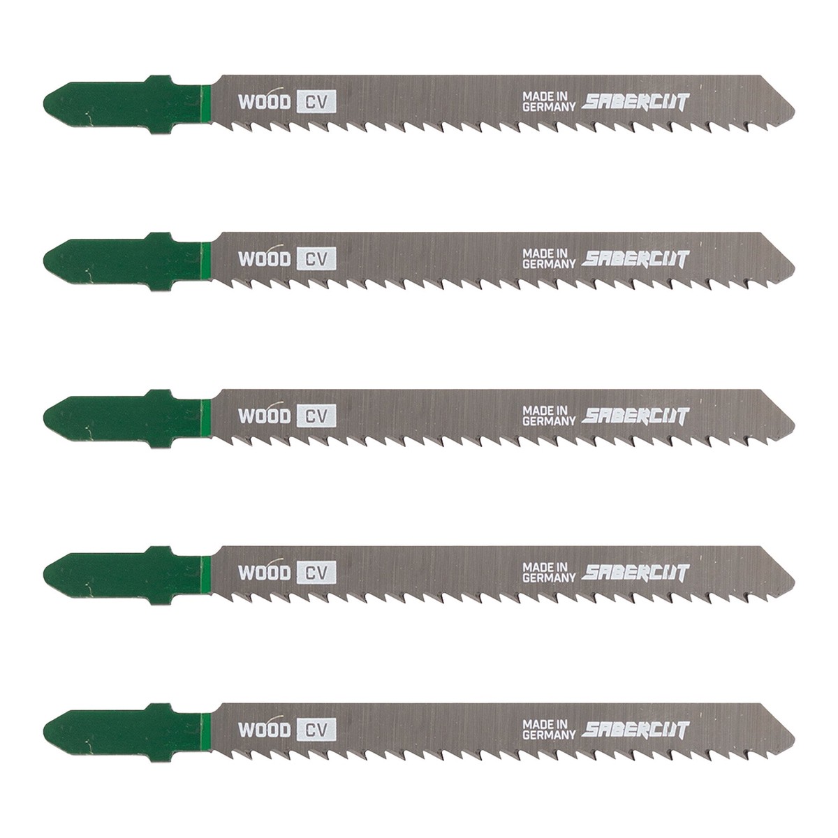 Sabercut 4 in. x 10TPI T-Shank Jigsaw Blade For Clean Top Surface Finish on Wood (5-Pack)
