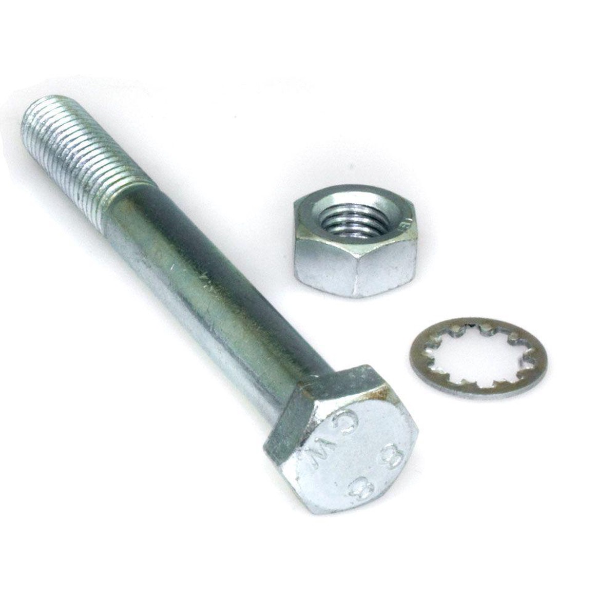 M12 x 100 Bolt with Nut and Shakeproof Washer - Pair