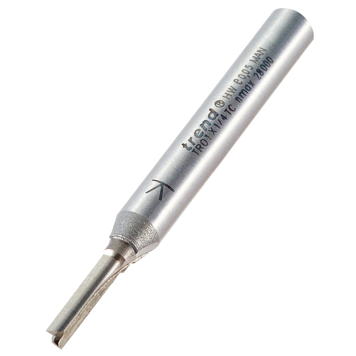 Trend Tools TR01X1/4TC Two Flute Cutter 3.2Mm Diameter