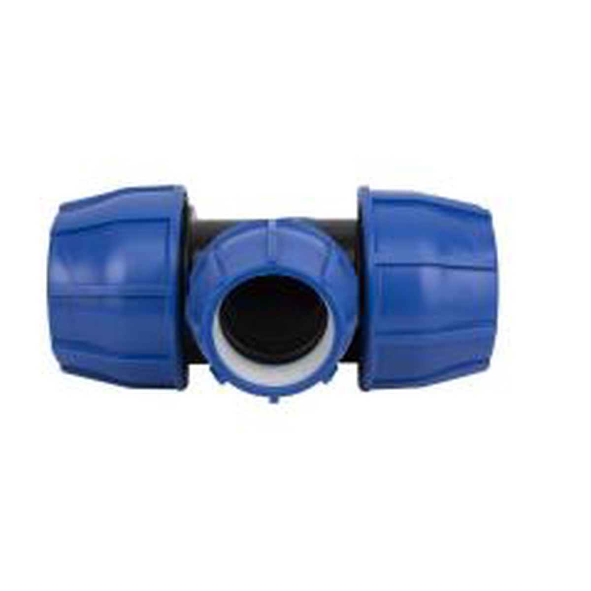 32mm x 20mm x 32mm Norma Metric Tee - PE x PE x PE - Irrigation Compression Fitting Blue Line Poly Pipe