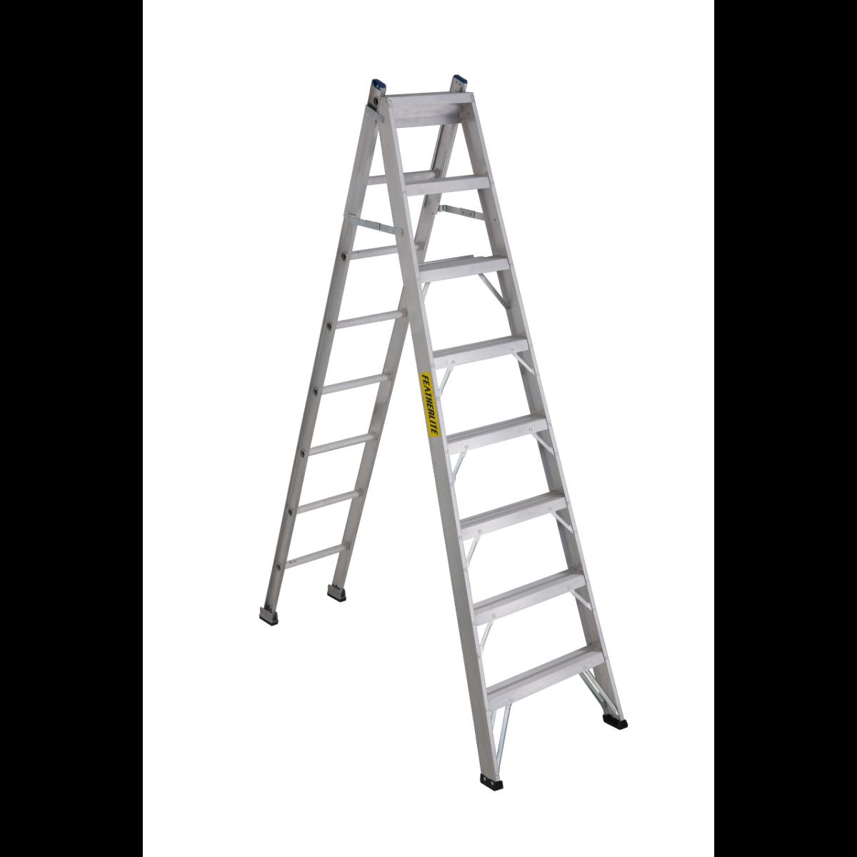 FEATHERLITE FL-2708 - 8 HEAVY DUTY ALUMINUM MULTIPURPOSE LADDER