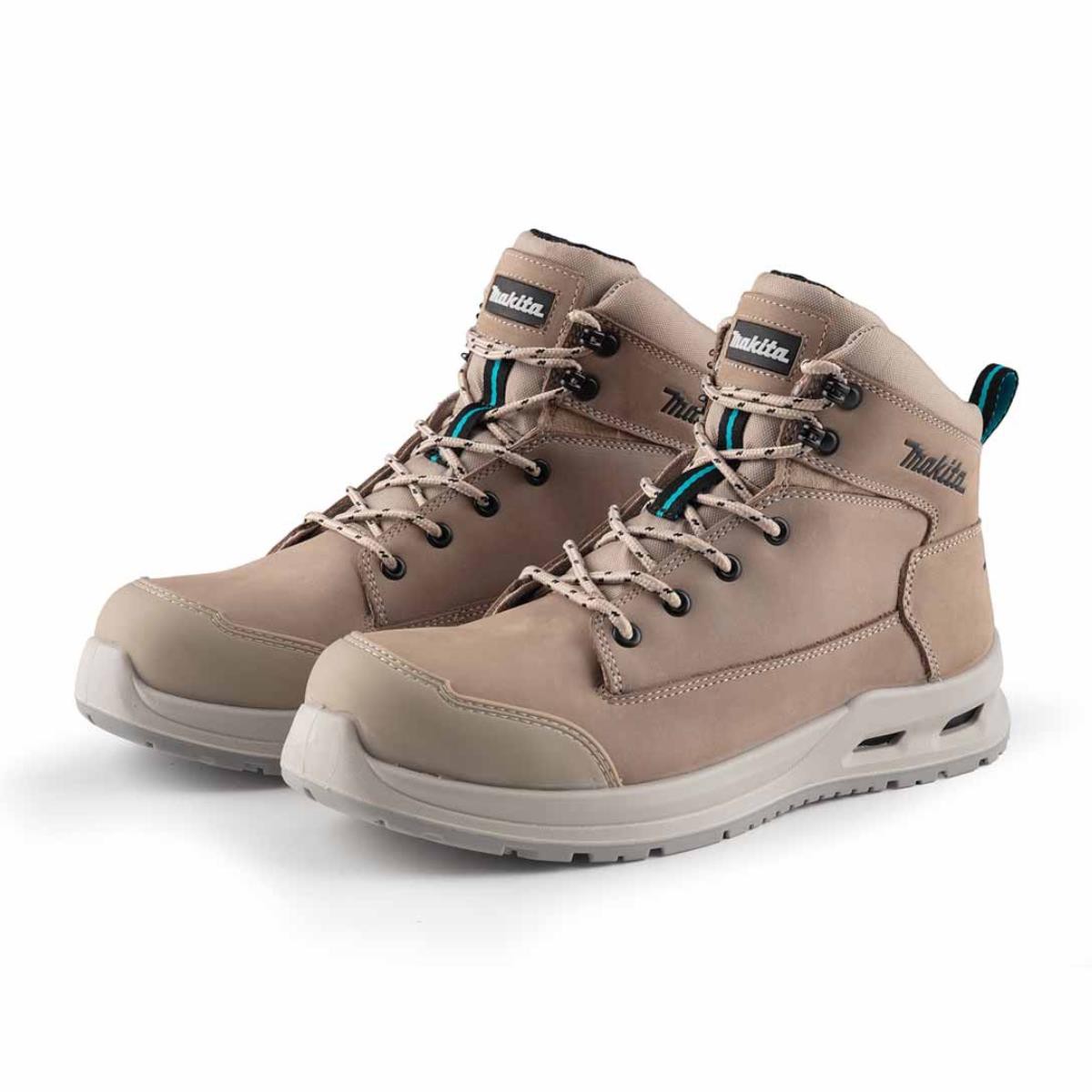 Makita MK402M Anjo Safety Leather Boots Stone - Size 11