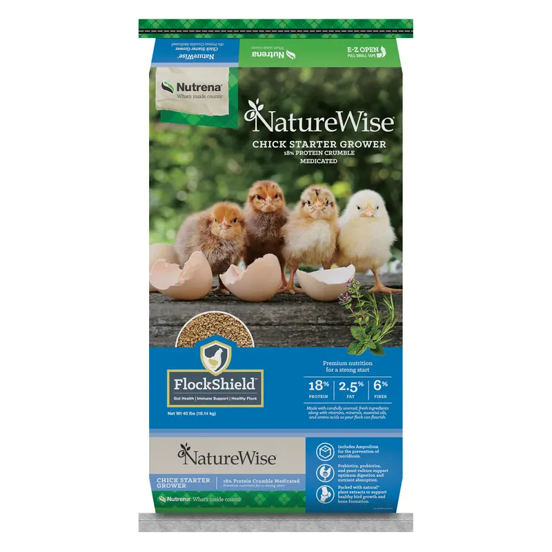 Nutrena NatureWise Medicated Chick Starter Grower Feed