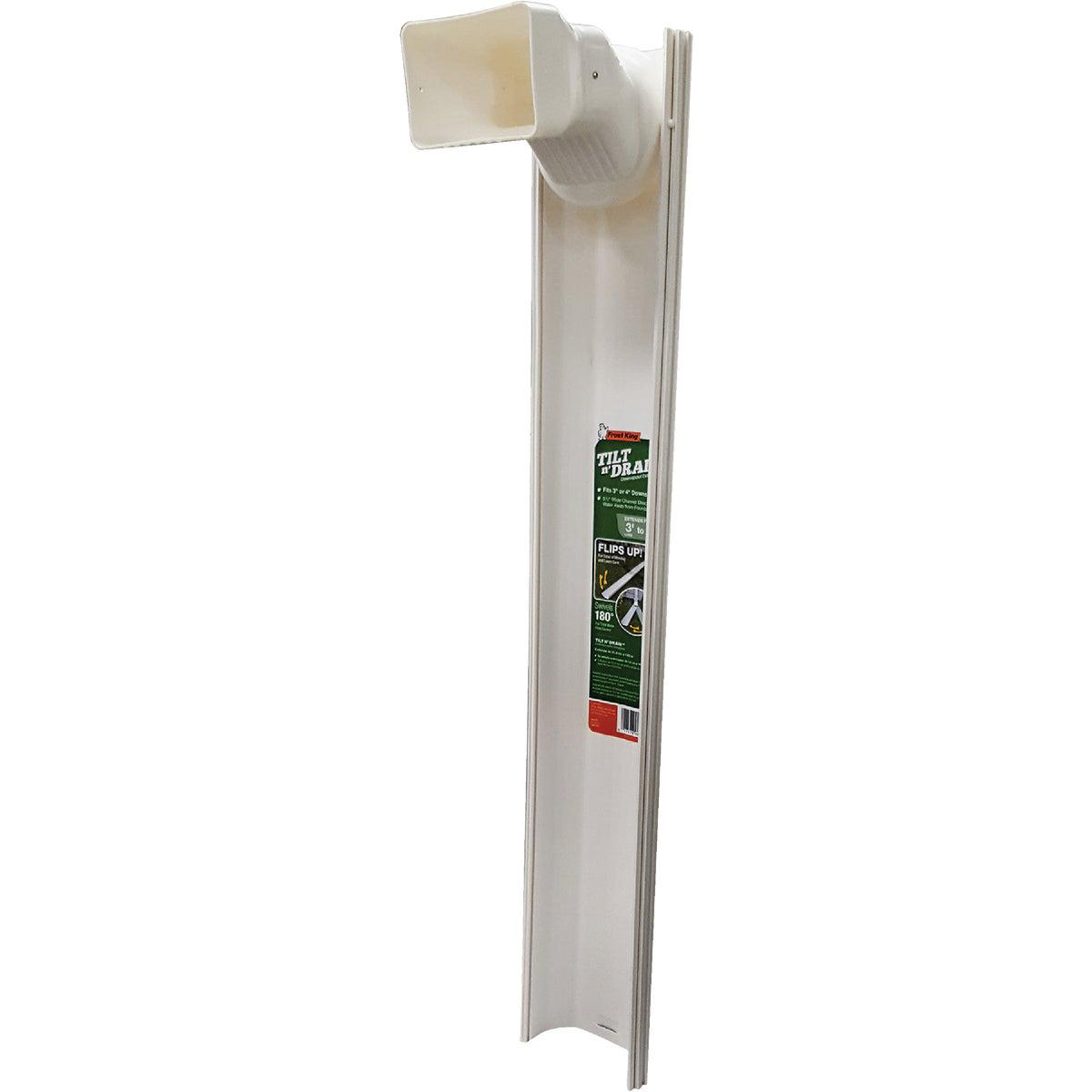Frost King 6 Ft White Tilt 8217N Drain Adjustable Downspout Extender