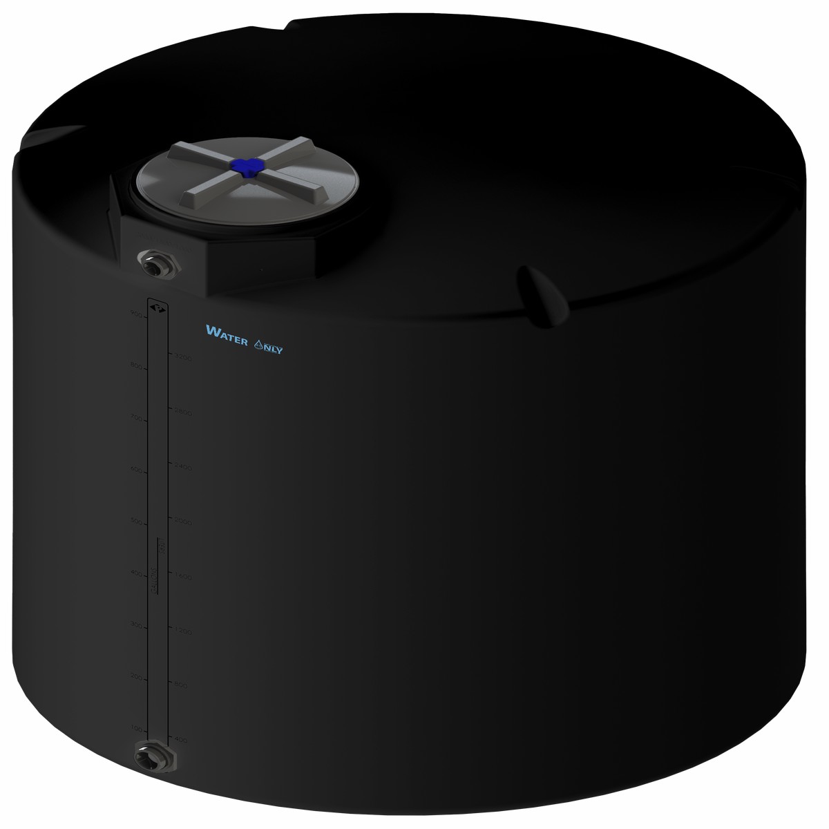Peabody Engineering 01-35279BH 1000 Gal ProChem Potable Water Tank LPE Black