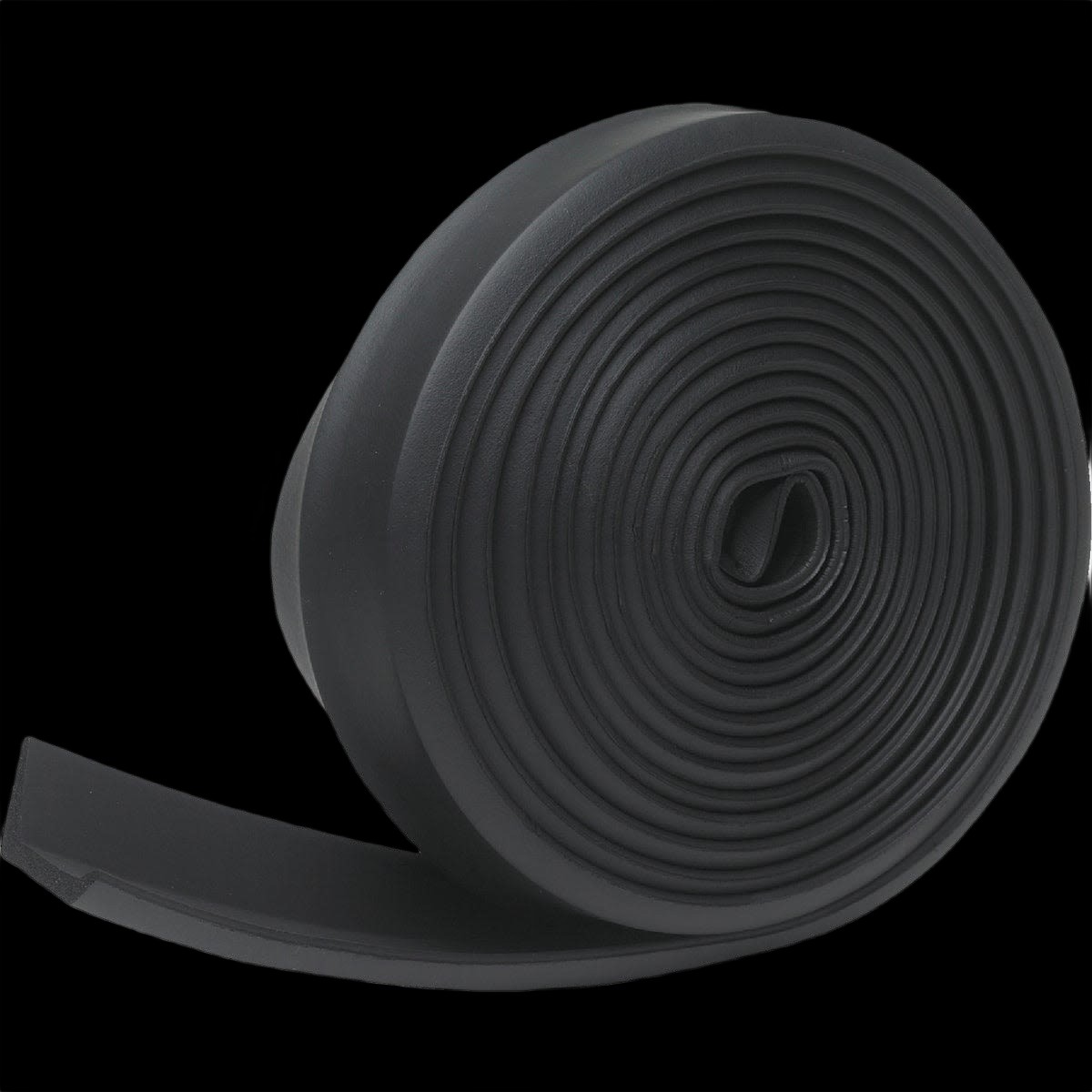 Do it Best Black Rubber Garage Door Weatherstrip, 2-1/4 In. x 16 Ft.