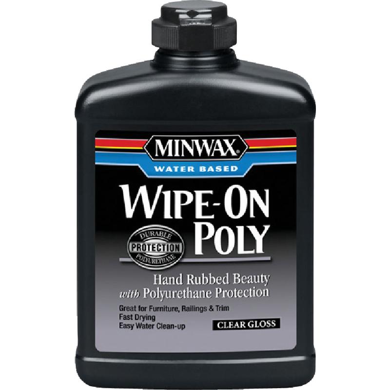 Minwax Gloss Water Based Wipe-On Interior Polyurethane, 1 Pt.