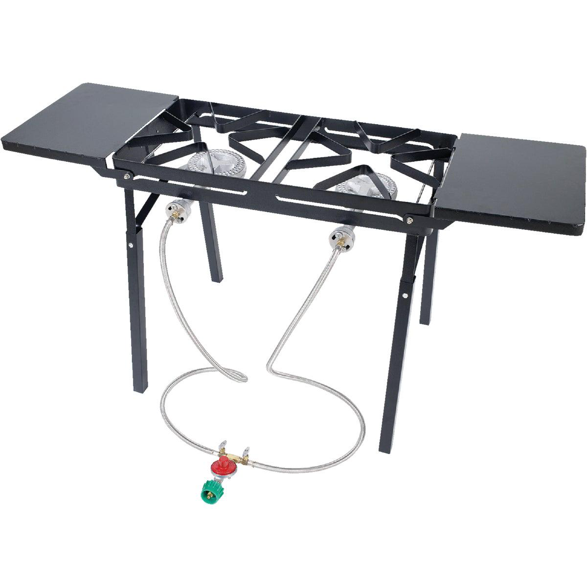 Bayou Classic 110000 BTU Propane Gas Dual Burner Patio Stove Steel Outdoor Cooker