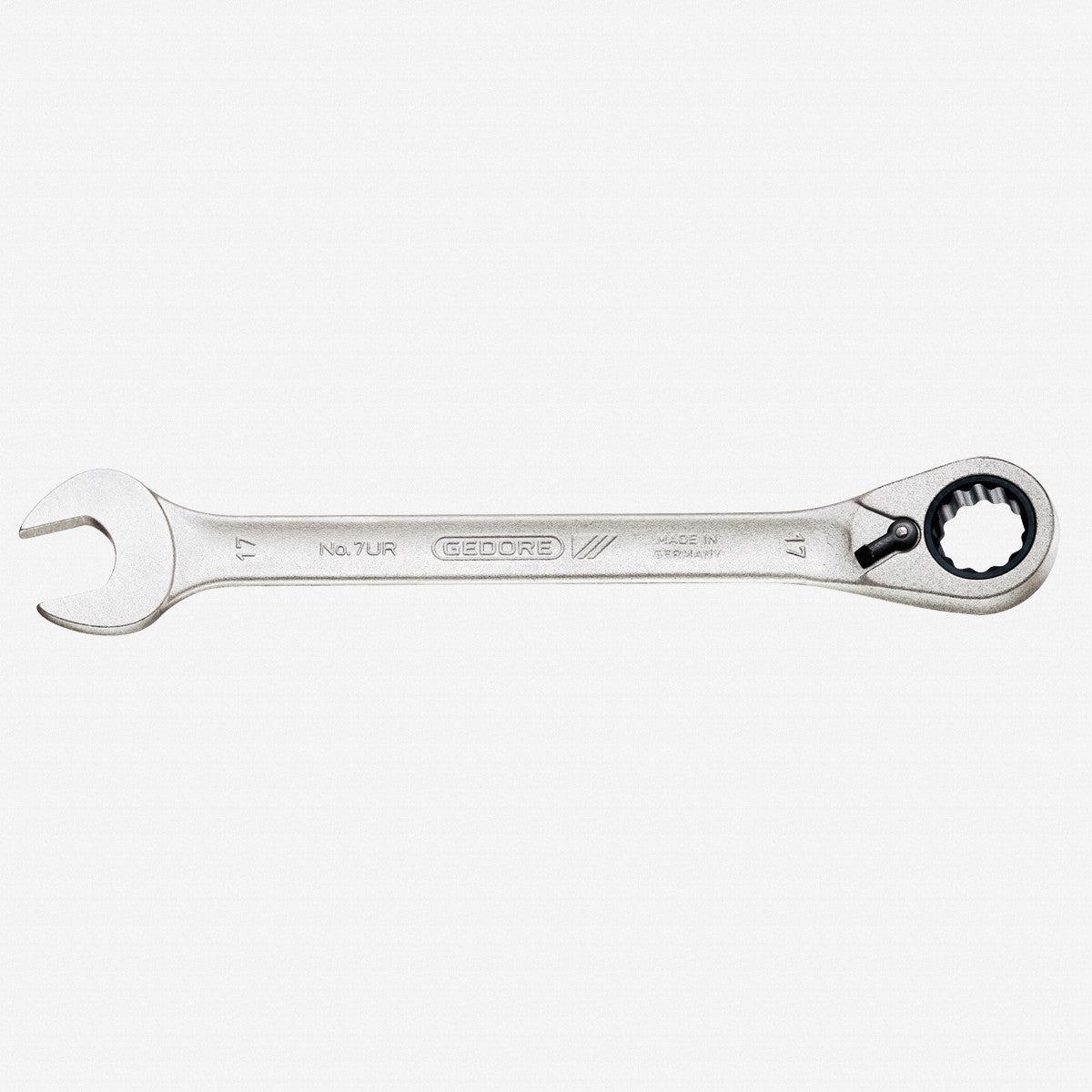 Gedore 7 UR 19 Combination ratchet spanner, reversible, 19 mm