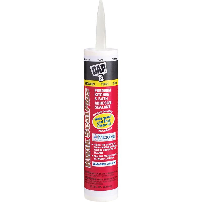 DAP Kwik Seal Plus 10.1 Oz. Clear Premium Kitchen & Bath Adhesive Sealant
