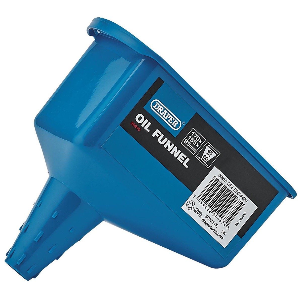 Draper 30910 Car Mechanic Garage OIL FUNNEL Hand Tool Water Petrol Diesel