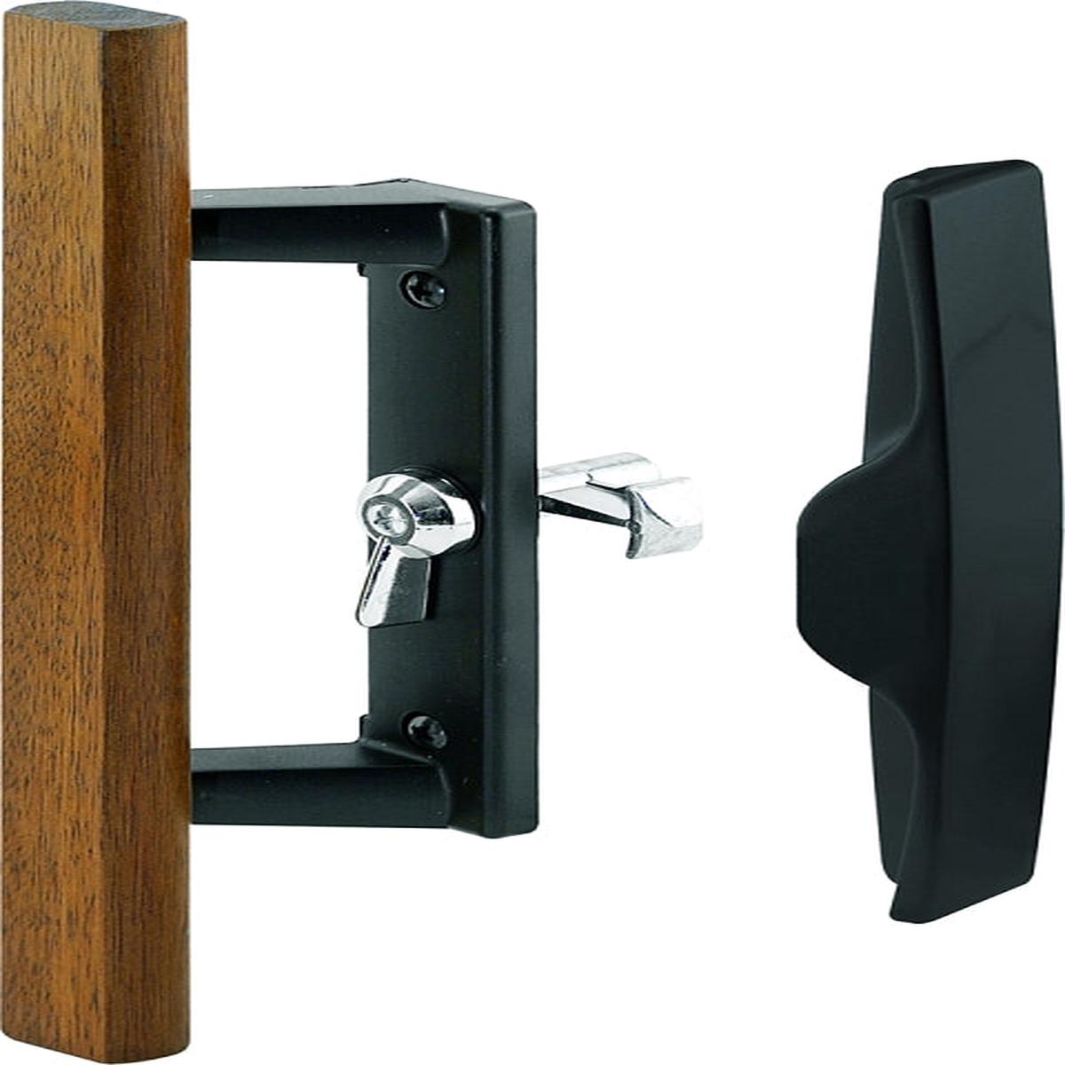 Prime-Line C 1107 Handleset AluminumWood For 1 in THK Glass Sliding Doors