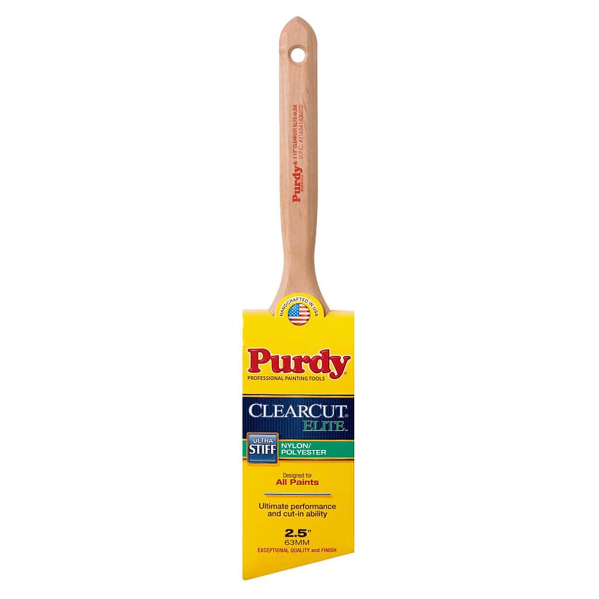 Purdy Clearcut Elite Trim Brush 25inW NylonPolyester Bristle Fluted Handle
