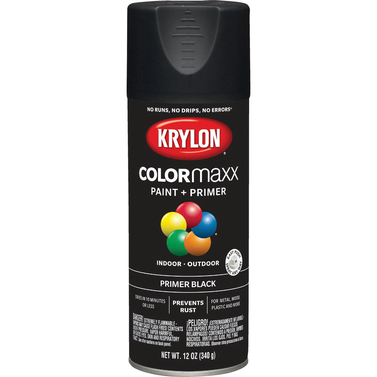 Krylon ColorMaxx Black 12 Oz All-Purpose Spray Paint Primer