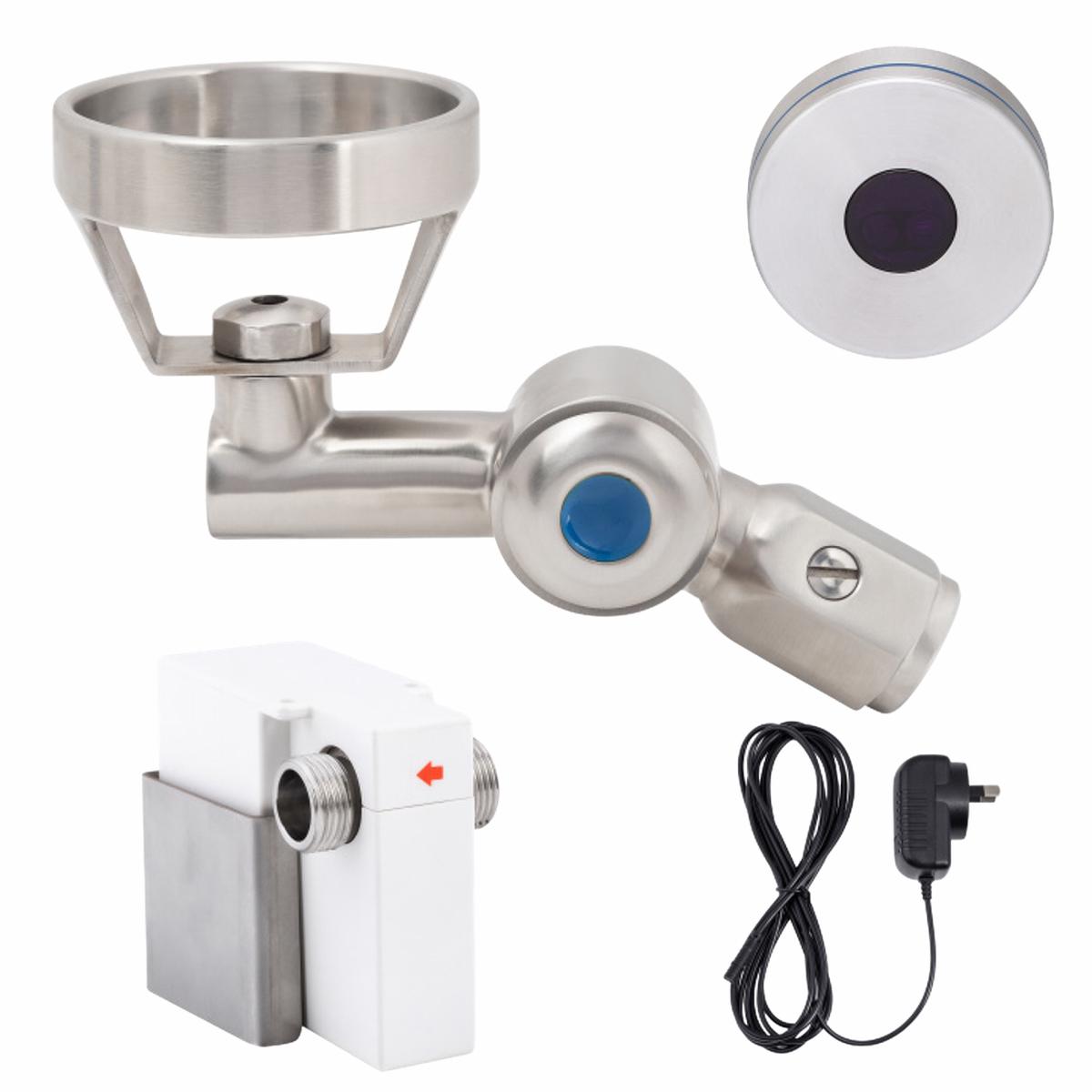 3monkeez 45 Degree Hob-Mount Sensor Bubbler with Metal Mouthguard Mains Operated
