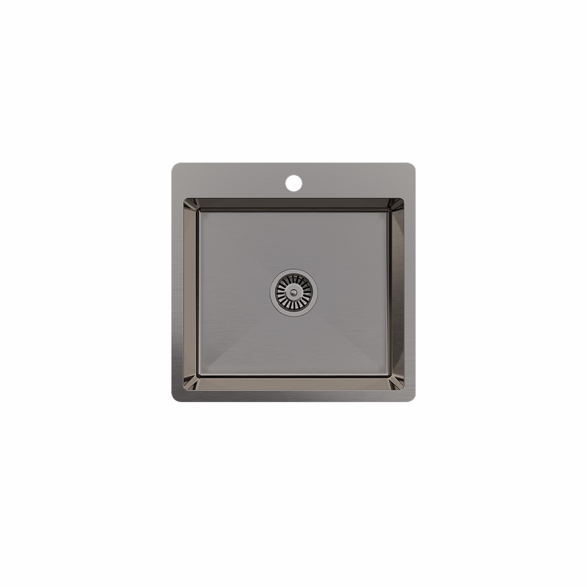 Alma Leo 510x500 Single Bowl Tap Landing Sink Brushed Gunmetal