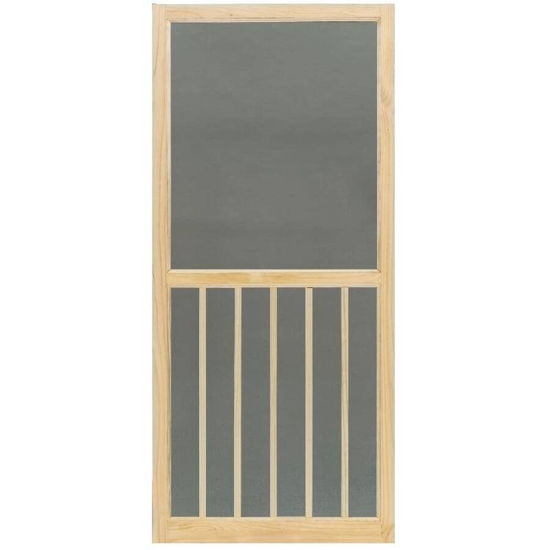 34" x 80" 5-Bar Pine Screen Door