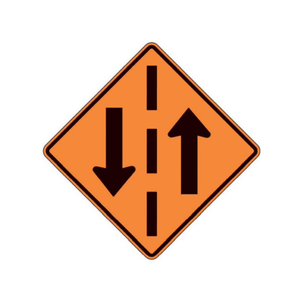 Two-Way Traffic (Symbol) Aluminum Sign - 75x75cm and 120x120cm