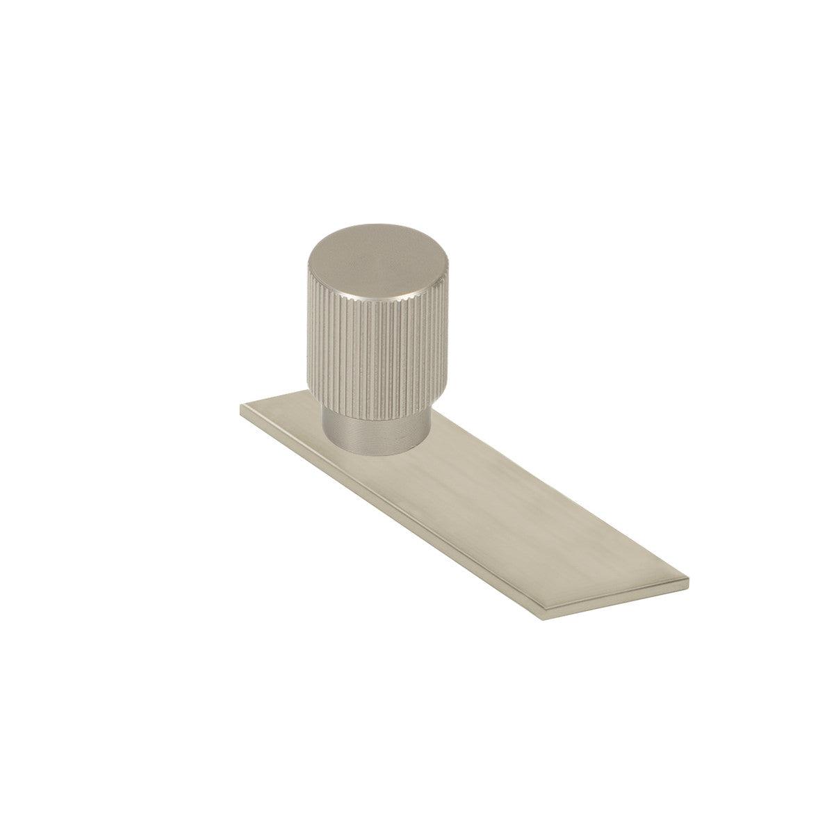 Momo Arpa Round Knob And Backplate - Dull Brushed Nickel