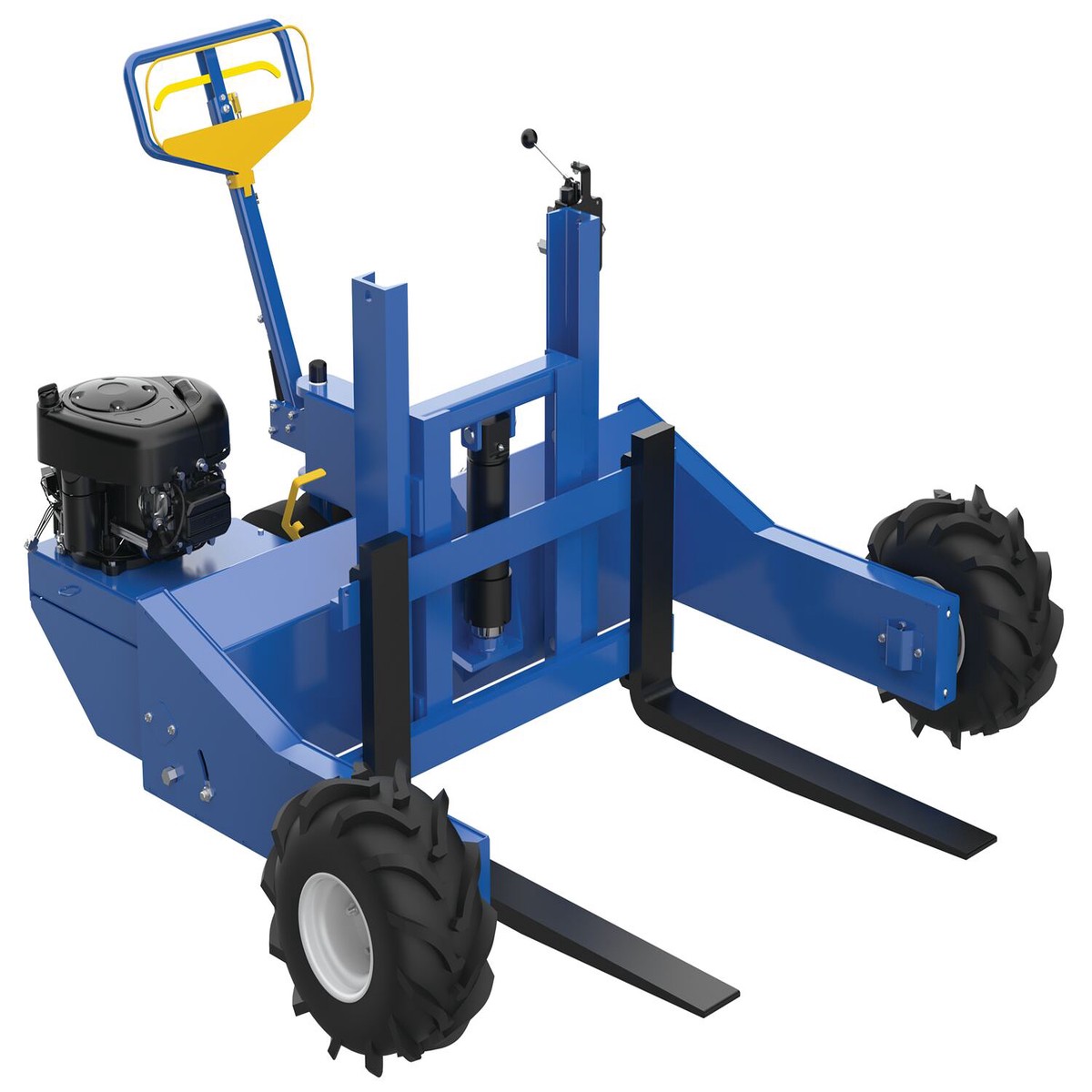 Vestil Heavy Duty Steel All-Terrain Gas Powered Pallet Truck - 36 in Fork, 4000 lb Capacity, Blue - Model: ALL-T-4-GPT-HD
