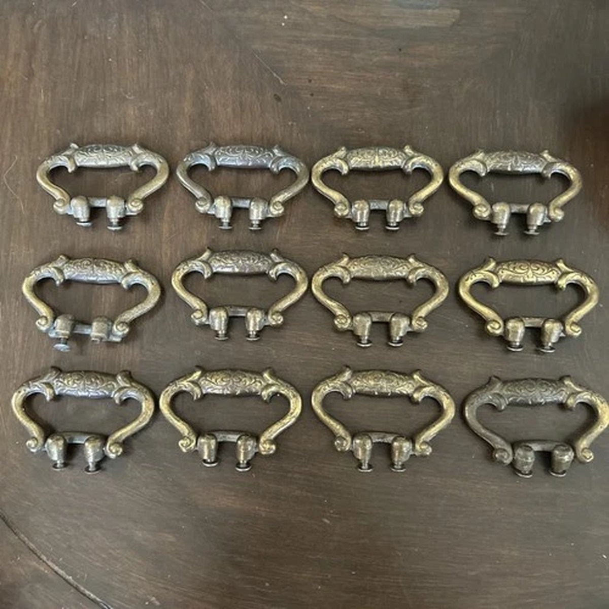 Vintage KBC Brass Drawer Pulls-12