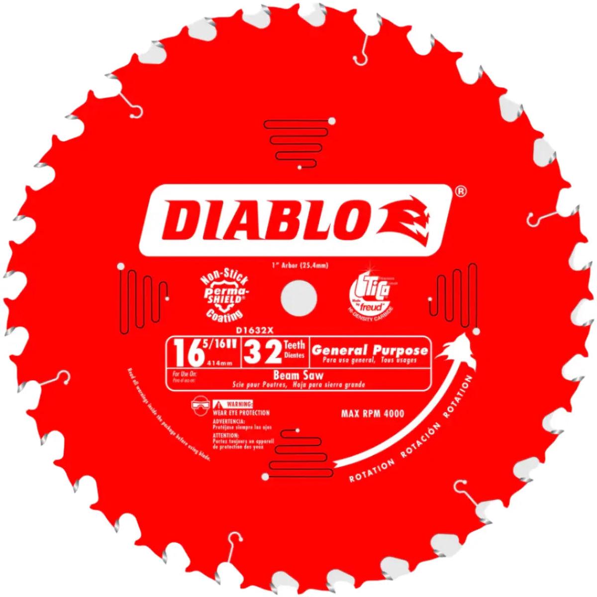 DIABLO D1632X - 16-5/16" 32T General Purpose Saw Blade